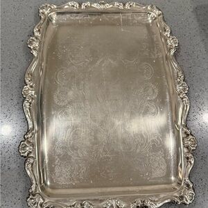 Vintage Silver Plated Serving Tray